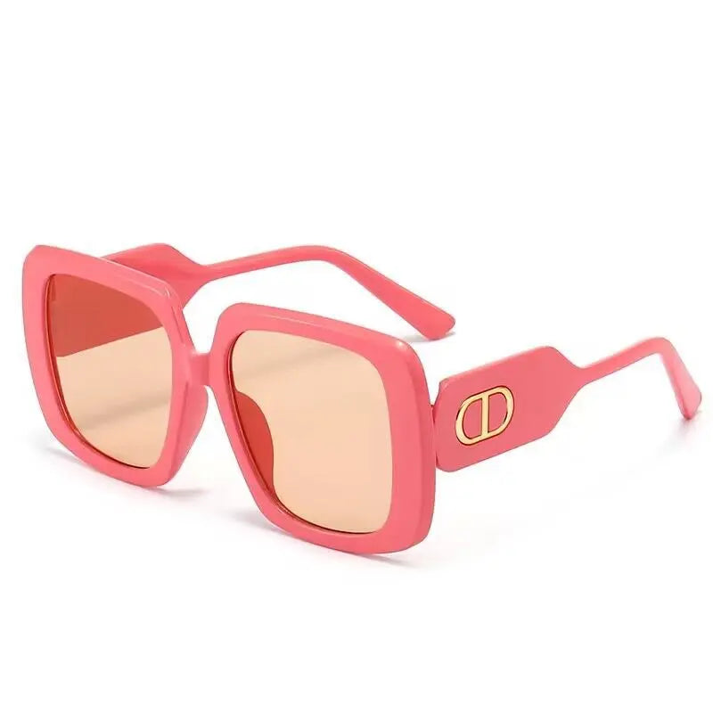 European and American trendy large square frame sunglasses Internet celebrity trendy wear sun visor anti-UV women's high-end sunglasses AQP-STORE