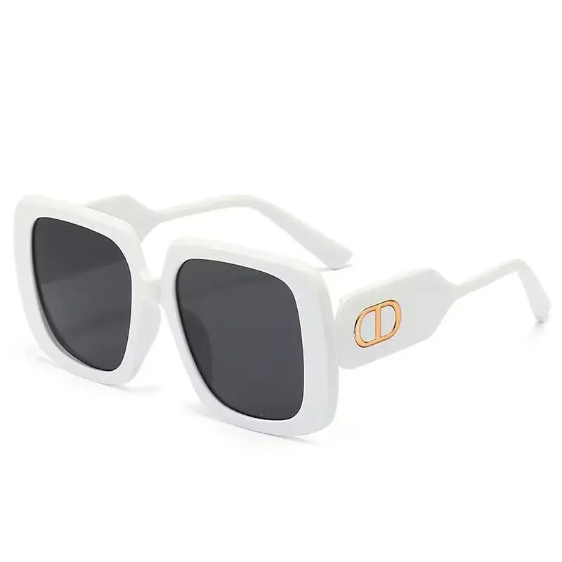European and American trendy large square frame sunglasses Internet celebrity trendy wear sun visor anti-UV women's high-end sunglasses AQP-STORE