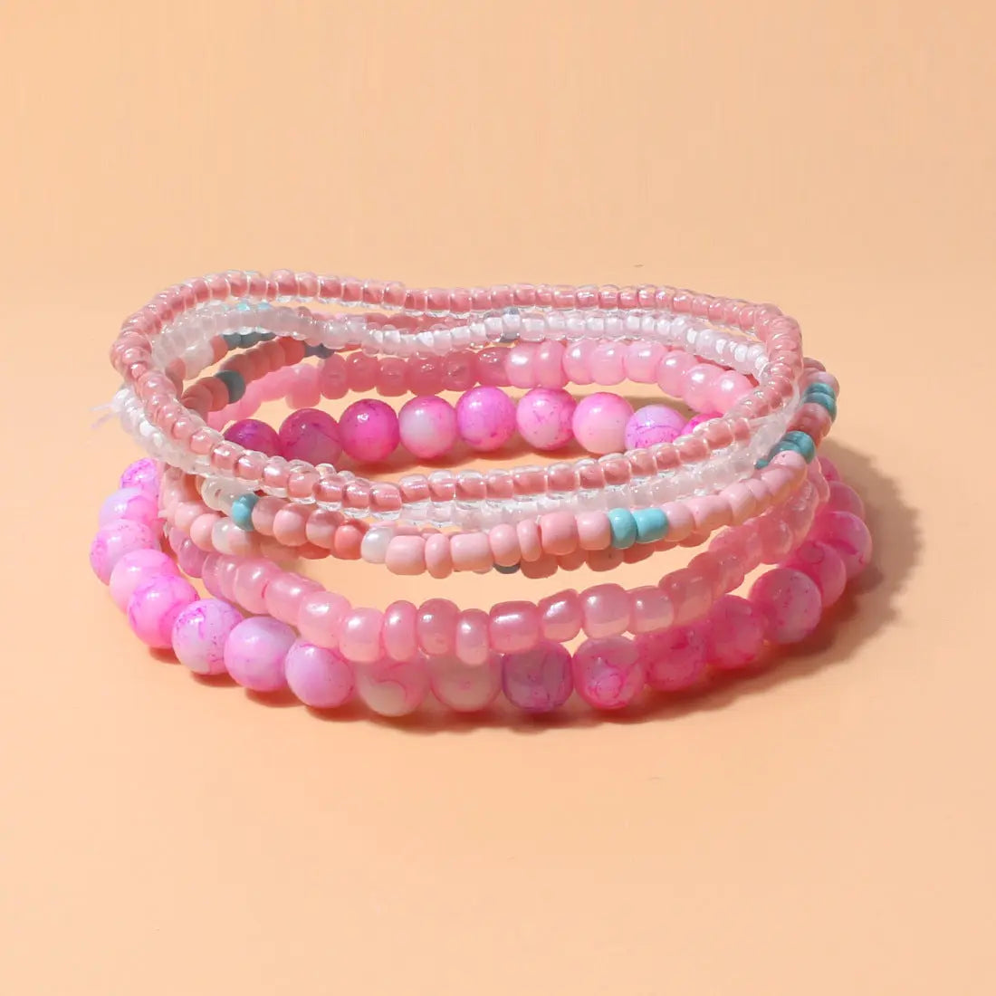 European and American cross-border personalized ins style hand jewelry bohemian style rice beads acrylic multi-layer bracelet for women F16320 AQP-STORE