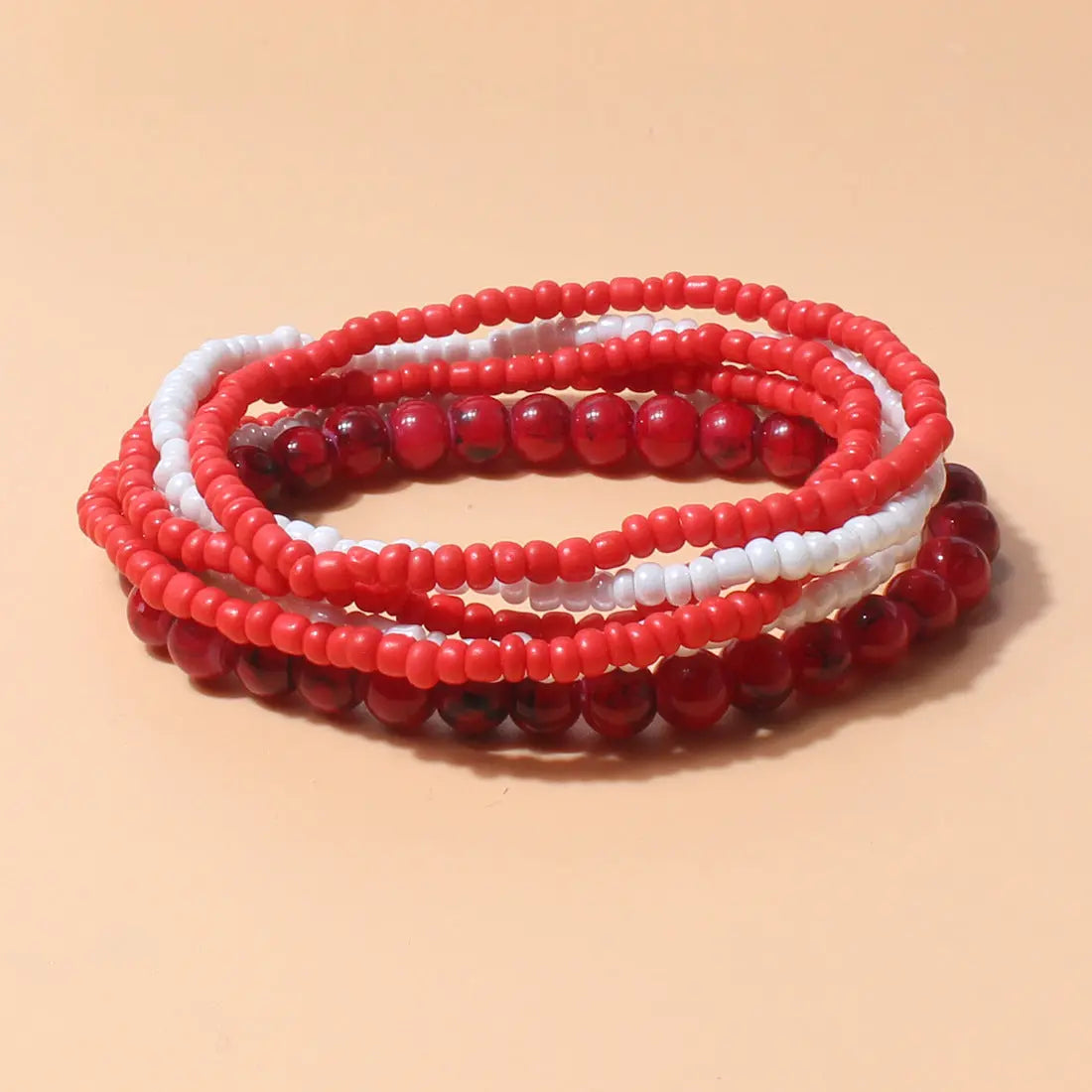 European and American cross-border personalized ins style hand jewelry bohemian style rice beads acrylic multi-layer bracelet for women F16320 AQP-STORE