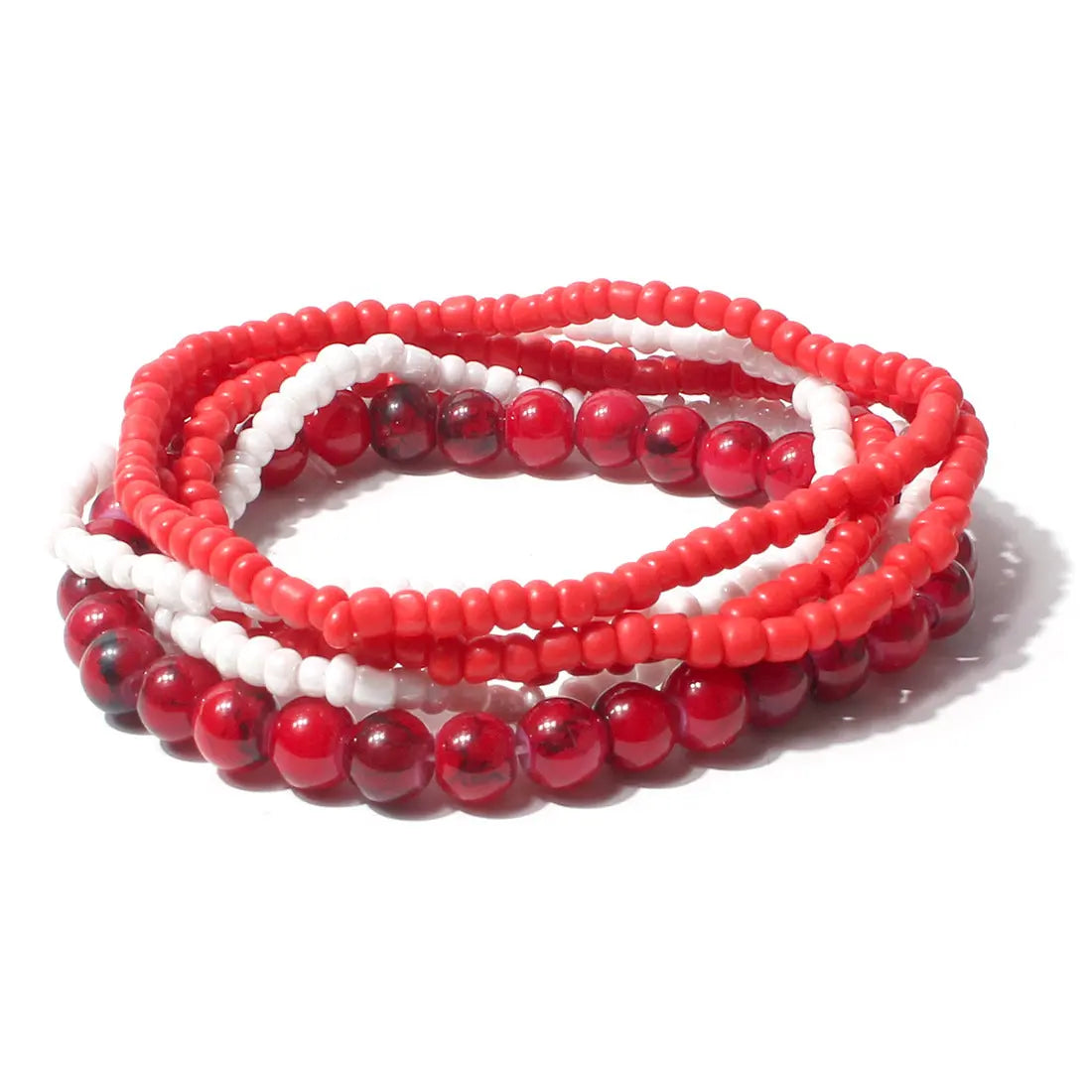 European and American cross-border personalized ins style hand jewelry bohemian style rice beads acrylic multi-layer bracelet for women F16320 AQP-STORE