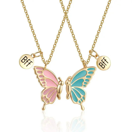 Cross border Wish Butterfly BFF Necklaces from Europe and America AQP-STORE