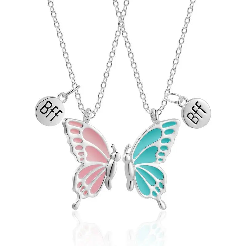 Cross border Wish Butterfly BFF Necklaces from Europe and America AQP-STORE