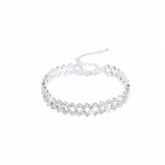 Hot selling irregular hollowed out full diamond ankle bracelets in Europe and America, women's fashionable luxury shiny ankle bracelet accessories AQP-STORE