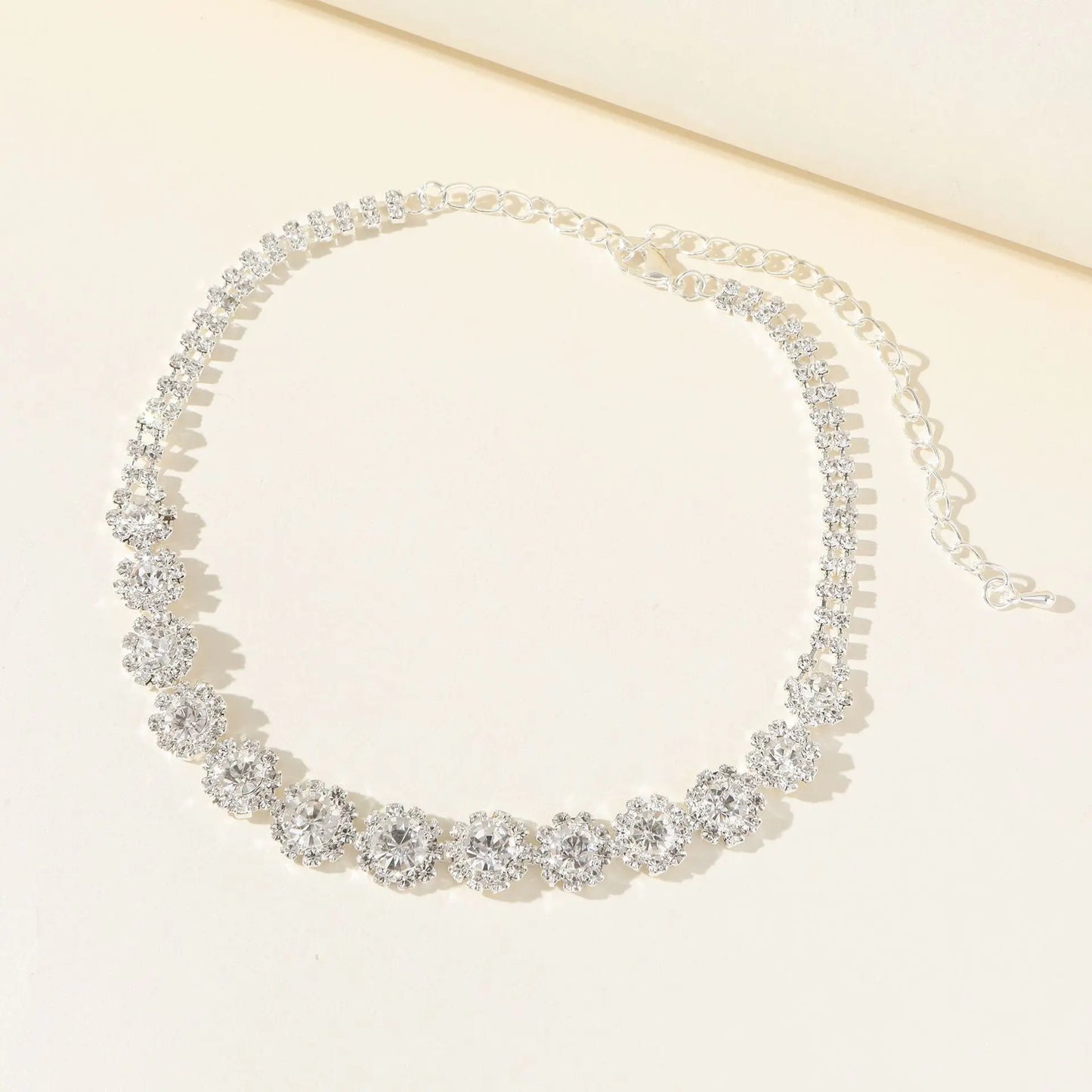 2023 New Cross border Popular Jewelry Set Luxury Wedding Women's Jewelry Round Water Diamond Necklace Earnail Set AQP-STORE