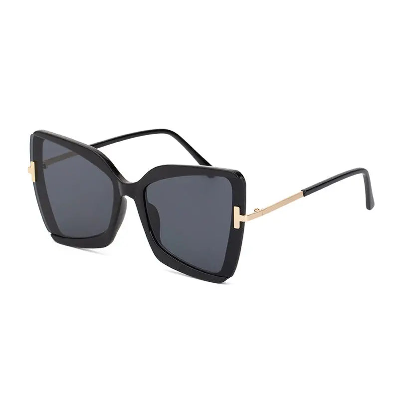 Personalized large frame butterfly cat eye sunglasses for women European and American trendy sunglasses for women trendy cross-border sunglasses AQP-STORE