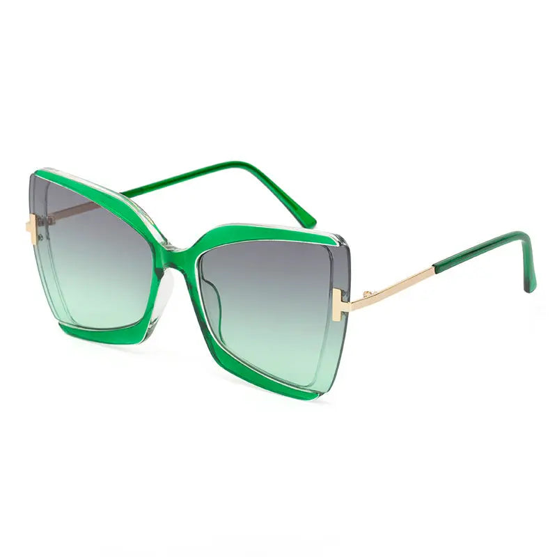 Personalized large frame butterfly cat eye sunglasses for women European and American trendy sunglasses for women trendy cross-border sunglasses AQP-STORE