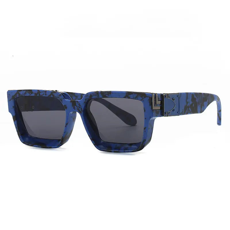 Millionaire square frame sunglasses 86367 European and American color men's and women's sunglasses cross-border modern fashion sunglasses AQP-STORE