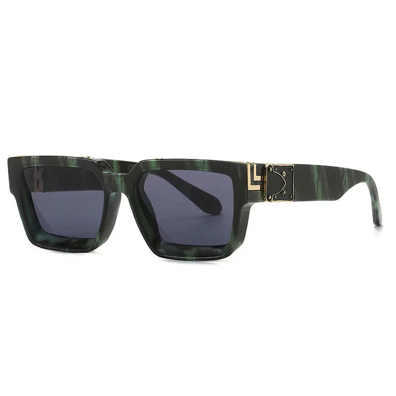 Millionaire square frame sunglasses 86367 European and American color men's and women's sunglasses cross-border modern fashion sunglasses AQP-STORE