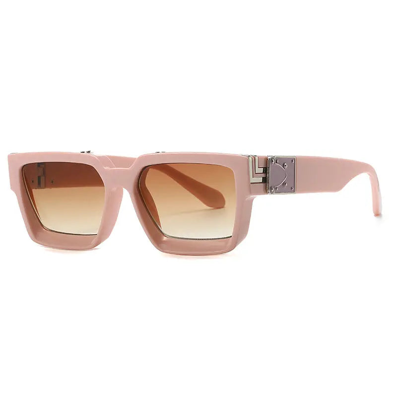 Millionaire square frame sunglasses 86367 European and American color men's and women's sunglasses cross-border modern fashion sunglasses AQP-STORE